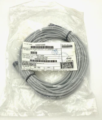 Lote de 5 juegos de cables de microcambio Molex M12, 4 polos hembra a coleta, 22 AWG, 10m Foto 1 de 4