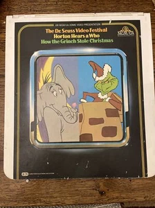 CED videodisc dr. seuss video festival grinch horton heard a who Untested 1982 - Imagen 1 de 12