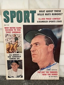 Hank Bauer New York Yankees Signed Sport Magazine - Picture 1 of 1