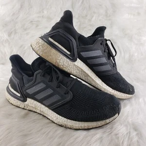 Adidas Mens Ultraboost 20 EF1043 Black Running Shoes Sneakers Size 9.5 - Picture 1 of 6