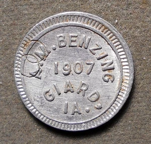 Giard, Ia., A.M. Benzing, 1907 Bueno para 1c en mercancía, no transferible. - Imagen 1 de 2