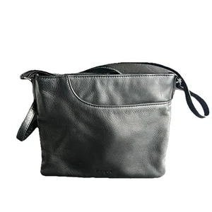 Margot Umhängetasche Handtasche schwarz Leder klassisch verstellbarer Riemen - Bild 1 von 22
