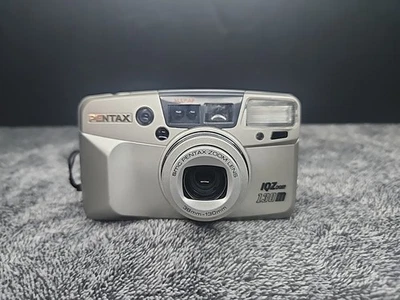 Pentax IQZoom 130M 35mm Point & Shoot Film Camera Zoom Multi AF Silver WORKS - Image 1 of 4