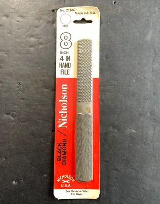 Nicholson 21860 黑色钻石 8 英寸 4 英寸手锉文件编号 21860 美国制造 NOS — 第 1/4 张图片