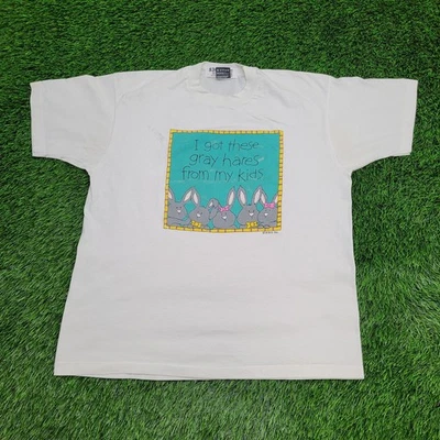 Linda camisa vintage años 80 conejito conejo para mujer XL 22x26 corta EE. UU. Foto 1 de 4