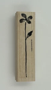 Stampin Up! 2005 Long Single stemp Flower Wood Mount Rubber Stamp - Picture 1 of 4