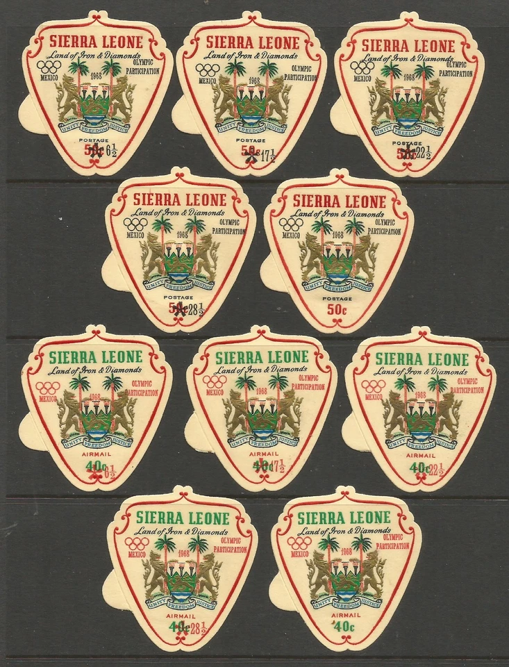 Olimpiadas Sierra Leona 1968. COMO NUEVO BISAGRAS MUY LIGERAS Foto 1 de 1