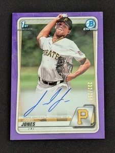 2020 Jared Jones Bowman Chrome Draft Pick Auto Purple Refractor #CDA-JJ 232/250 - Picture 1 of 4