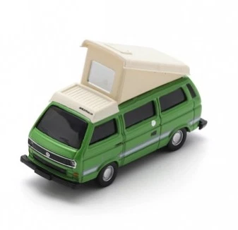 ,SCHUCO, VOLKSWAGEN T3b Campingbus verde, 1/87, SCH26780 - Imagen 1 de 3