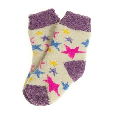 Meias de lã infantis 2-3 anos - Meias de malha russas quentes macias feitas à mão inverno - Imagem 1 de 2