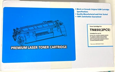 2 Pack For Brother TN820/TN850 HL-L5200DW HL-L6200DW HL-L6400DW DCP-L5500DN - image 1 of 4