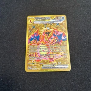 🔥Gold Metal Charizard EX Gold 228/197 Fan Art Card Collectible/Gift/Display🔥 - Picture 1 of 2