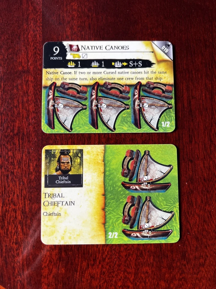 NATIVE CANOES CURSED Savage Shores Pirates Wizkids CSG Pocketmodel - Image 1 of 2