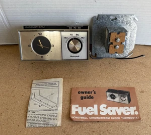 Termostato cronotermico Honeywell vintage anni 60 con guida del proprietario - Foto 1 di 5