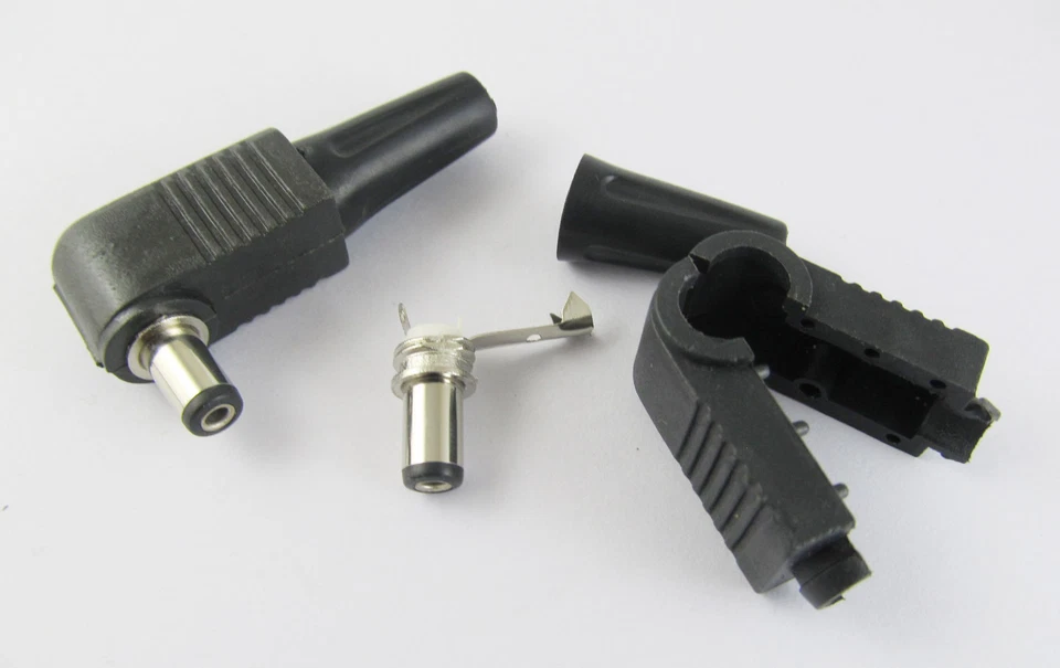 50x DC Power Male Plug Right Angle Connector 5.5mmx 2.1mm Adapter Plastic Handle - Image 1 of 1
