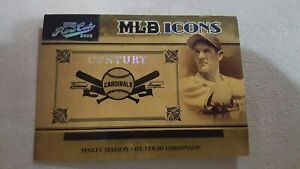 2005 Playoff Prime Cuts MLB Icons Gold * Marty Marion * #MLB-29 * S/N 37/50 *