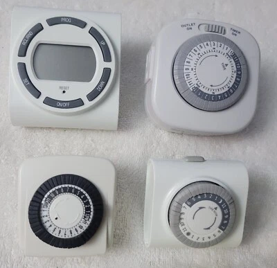 Lot Of 4 Mechanical And Digital Timers - GE Digital Heavy Duty Timer With Astro - Image 1 of 4
