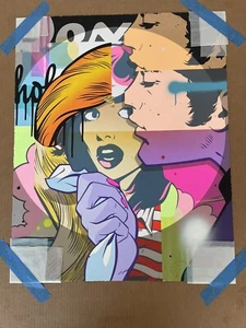 ‼️ POSE Jordan Nickel Couples 3 Therapy Print Ed of 25 HAND SPRAYED like KAWS ‼️ - Picture 1 of 9