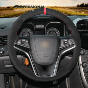 Non-slip Durable Black Suede Car Steering Wheel Cover For Chevrolet Malibu 2011- - Picture 1 of 9