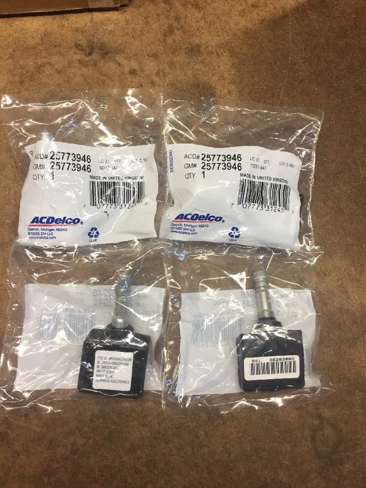 01-04 C5 Corvette JUEGO COMPLETO TPMS Sistema de Monitoreo de Presión de Neumáticos Sensor 25773946 Foto 1 de 1