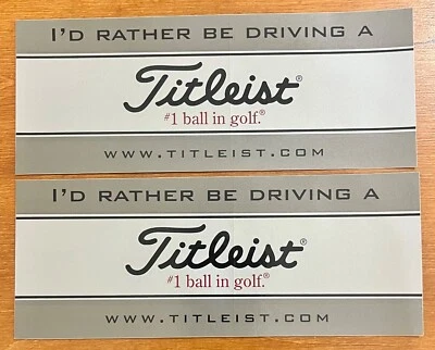 Lote de 2 calcomanías de parachoques de pelota de golf I'd Rather Be Driving A TITLEIST Foto 1 de 4