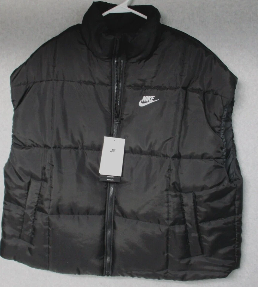 Nike Sportswear Womens Size M Puffer Therma-FIT Loose Vest Black FB7679-010