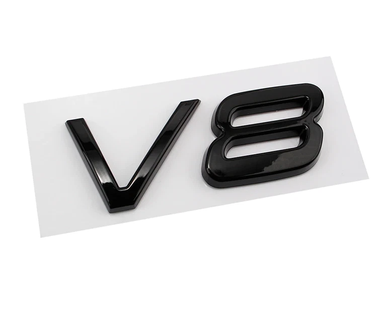 Para VOLVO V8 Negro Brillante Bota Trasera Emblema Pegatina Letra Insignia Foto 1 de 1