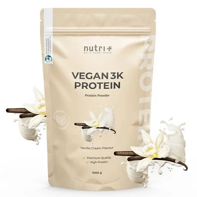 Vegan Protein Pulver Vanille Schoko Neutral - Eiweißpulver - 1kg Proteinpulver - Bild 1 von 4