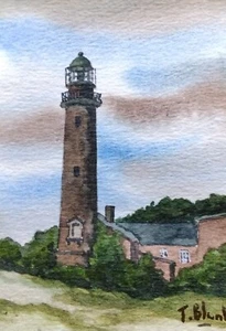 ORIGINAL AQUARELL - Leuchtturm Darßer Ort. - Bild 1 von 1