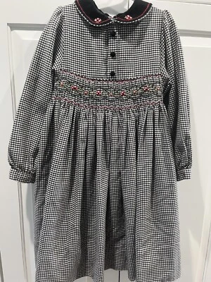 Vestido vintage de franela de guinga para niñas Foto 1 de 4