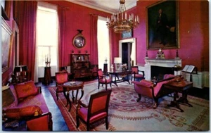 THE WHITE HOUSE Red Room WASHINGTON D.C. interior view Postcard - Picture 1 of 2