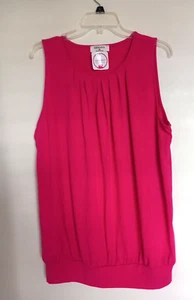 (Zenana Outfitters) CAMISETA SIN MANGAS DE PUNTO ROSA ELÁSTICO TALLA XL NUEVA - Imagen 1 de 3