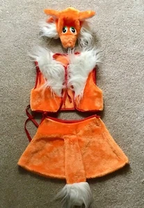 Girl 3-4 or 4-5 Fox Outfit Set Top Skirt with Tail and Hat - Looks fab! NWOT - Picture 1 of 2