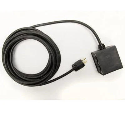 Cable de alimentación de caja cuádruple de goma de 50 pies caja de 4 salidas 12/3 SJOOW cable negro 15A Foto 1 de 2