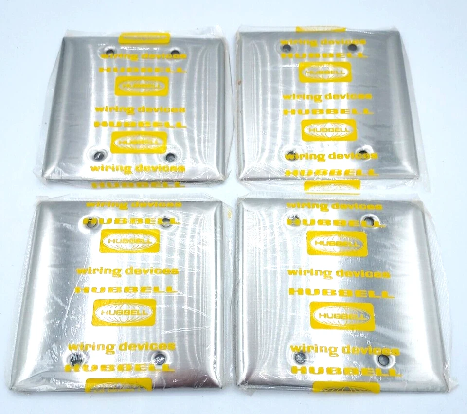 Hubbell SS23 Wall Plate Stainless Steel Double Gang Blank