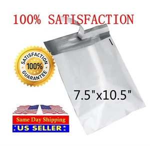 7,5 x 10,5 Weiß Poly Mailer Selbstversiegelnde Versandumschläge Taschen - ST ShipMailers - Bild 1 von 5