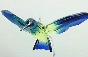 Ganz Crystal Expressions Acrylic Hummingbird Ornament Suncatcher Blue/Yellow Gr - Picture 1 of 12