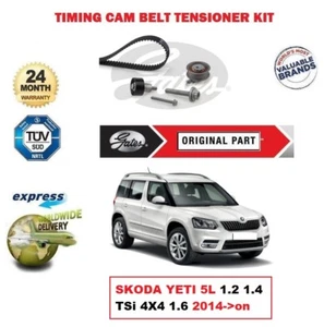 GATES CAMSHAFT TIMING BELT KIT for SKODA YETI 5L 1.2 1.4 TSi 4X4 1.6 2014->on - Picture 1 of 2