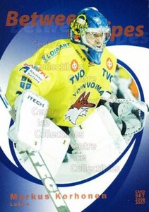 2006-07 Finnish Cardset Between the Pipes #16 Markus Korhonen