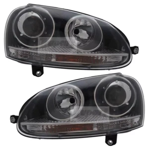 VW Golf Mk5 V 04-09 Black Projector R32 Gti Style Headlights PHL9069 - Picture 1 of 1