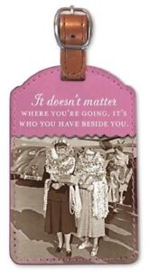 New Shannon Martin Luxe Luggage Tag Retro Travel Stocking gift IT DOESN'T MATTER