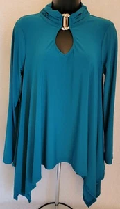 Venus Womens Shirt Top Blouse Size M Medium Green - Picture 1 of 24