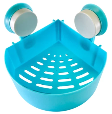 7 x 8 x 3 inches Triangle Shelves Corner Shower Basket, Blue - Image 1 of 4