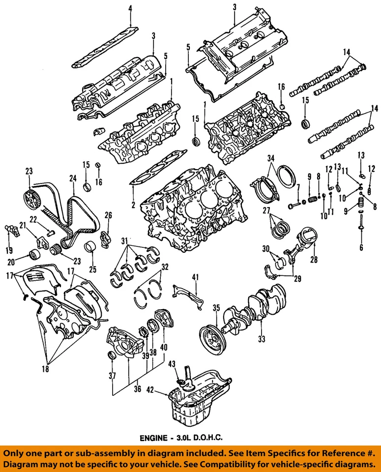 Junta de culata del motor MITSUBISHI OEM 91-99 3000GT MD199239 Foto 1 de 1