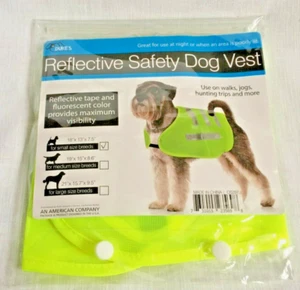 Dukes Reflective Tape Safety Dog Vest Fluorescent Yellow Color Safe Walks New - Picture 1 of 6