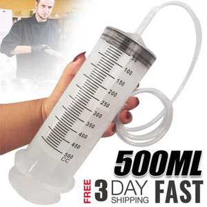500ml Große Spritze Wiederverwendbare flüssige Spritze W/Katheter Plastikspritze - Bild 1 von 17