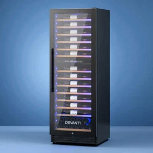 Devanti Wine Fridge Cooler Dual Zone 128 Bottles - Picture 1 of 7