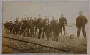 C1910 EX POACHERS OF LYDD RP Postcard - Royal Anglian Regiment? - Train Tracks - Picture 1 of 5