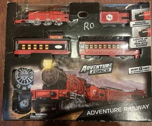 Juego de tren locomotora ferroviaria Adventure Force luces de humo sonidos usado sin probar - Imagen 1 de 15