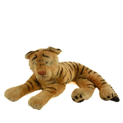 Large Steiff Mid-Century Mohair Laying Tiger Plush Toy - Image 1 of 4